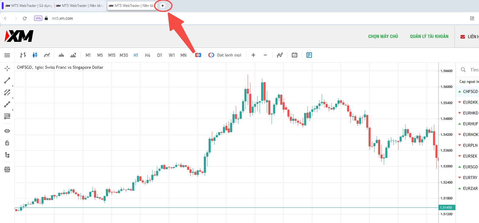 Cách sử dụng MT5 WebTrader của XM 6