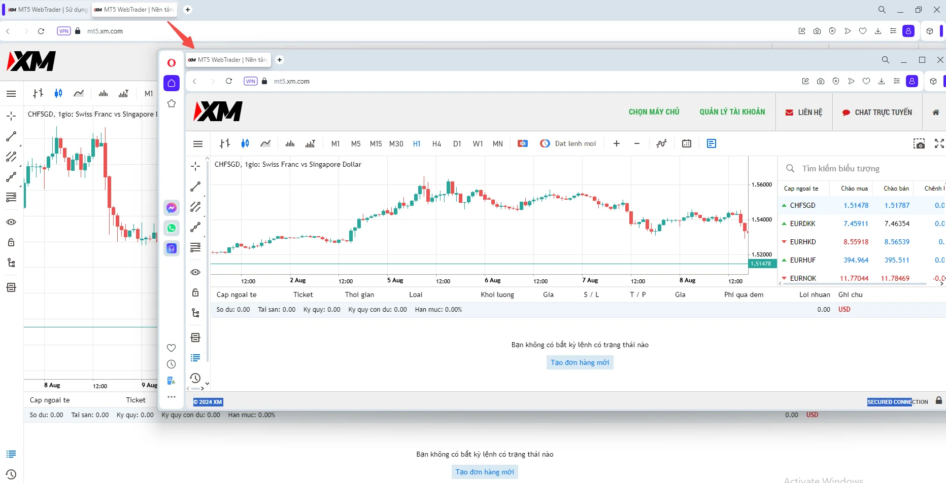 Hướng dẫn cách sử dụng MT5 WebTrader của XM cho người mới