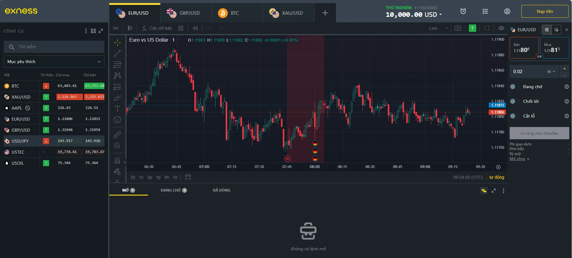 Mở tài khoản demo Exness 3