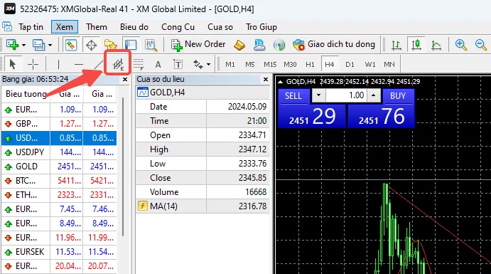 Trend line MT4 10