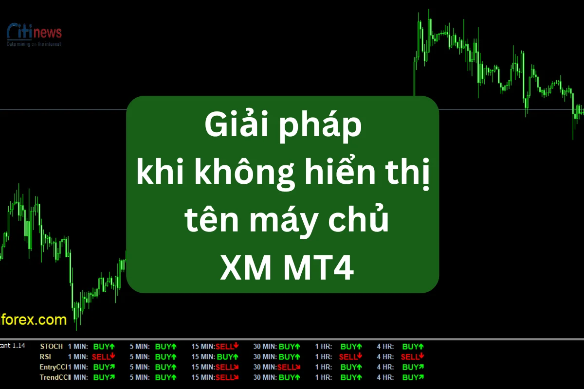 Giải pháp khi không thể hiển thị tên máy chủ XM MT4