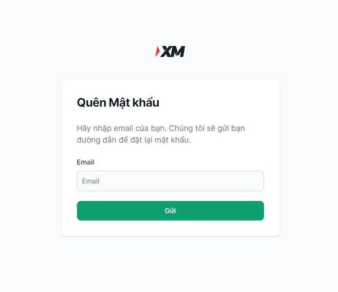 quên mật khẩu XM