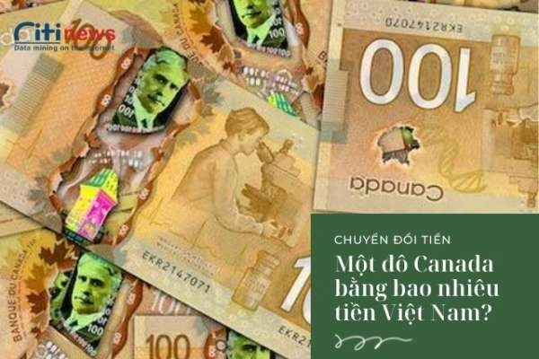 Tỷ giá đối hoái quy đổi đồng đô Canada bằng sang Việt Nam đồng