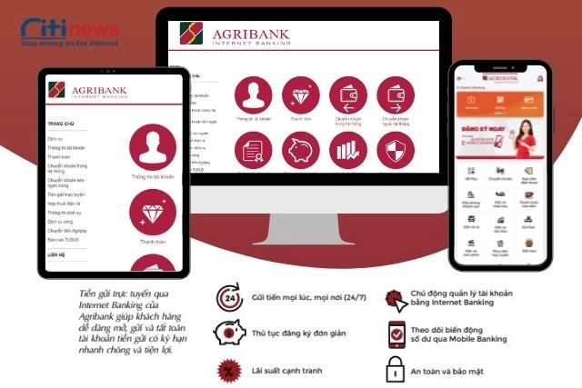 Gửi tiết kiệm online Agribank trên điện thoại