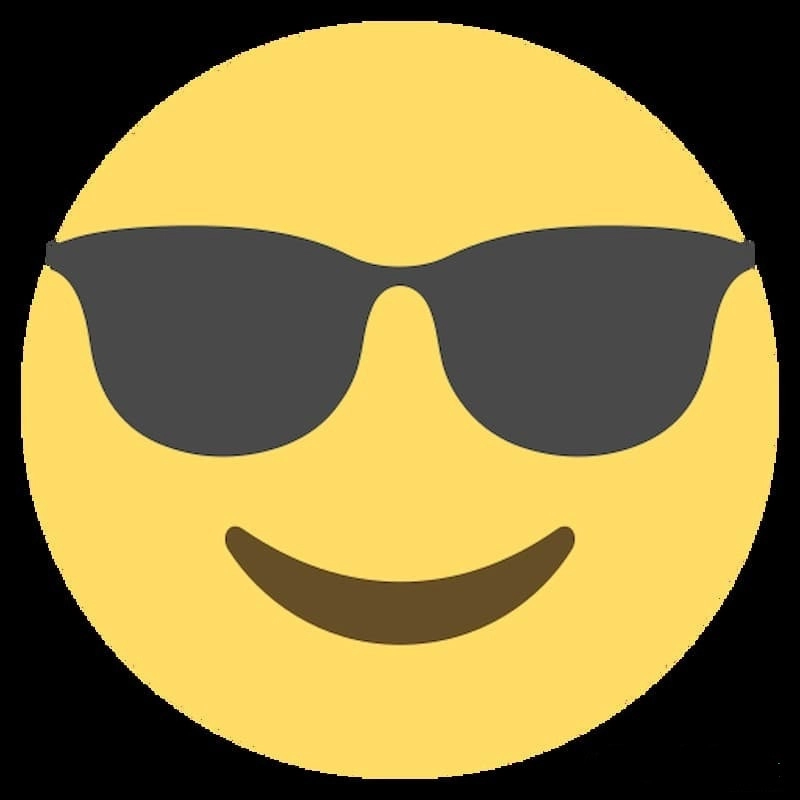 Icon mặt cười đeo kính